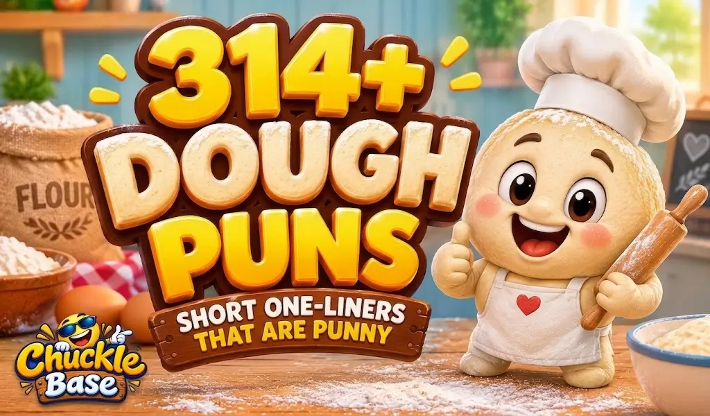 Toast puns thumbnail with a cheerful toast mascot and 434+ funny toast puns